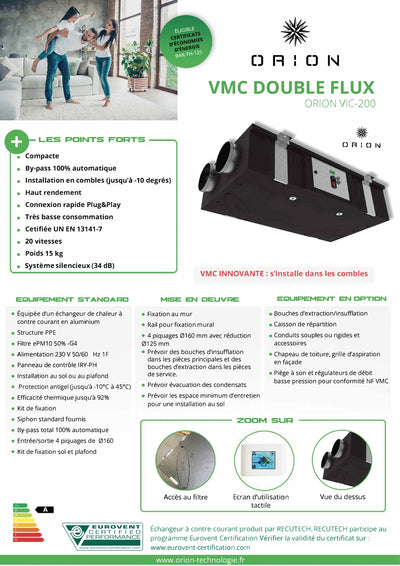 VMC Double Flux VIC - 200